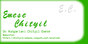 emese chityil business card